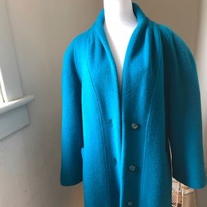 Oversized Teal 80s Vintage Long Coat London Fog